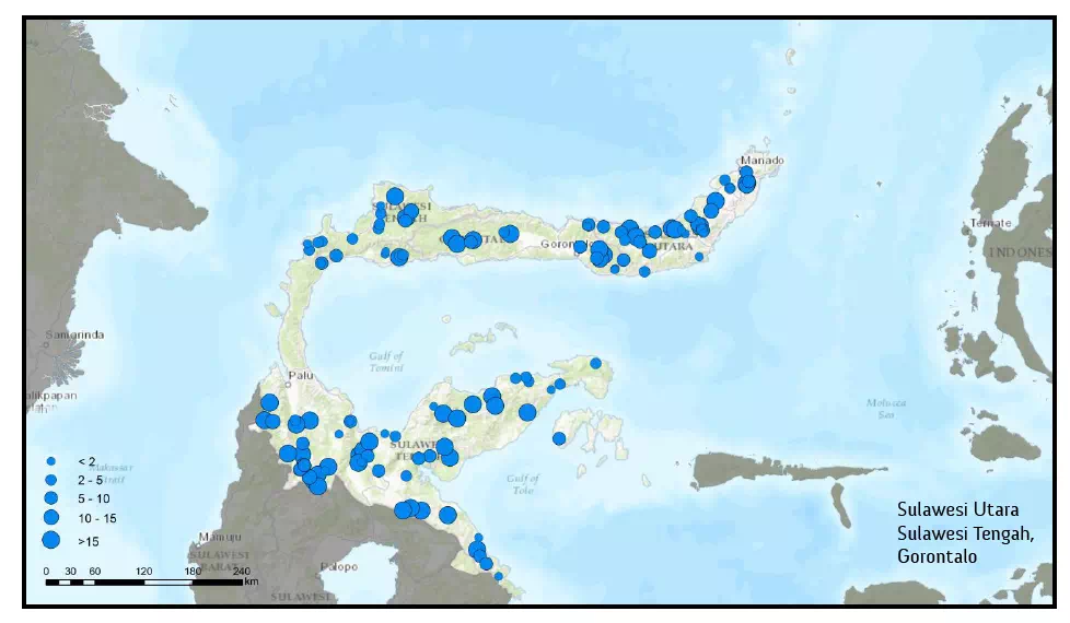 Hydropower potential in  Sulawesi Selatan